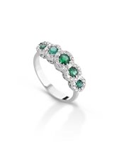 Ringe PG Gioielli Dame Royal in Weißgold Smeraldo ANVTONDASC/S